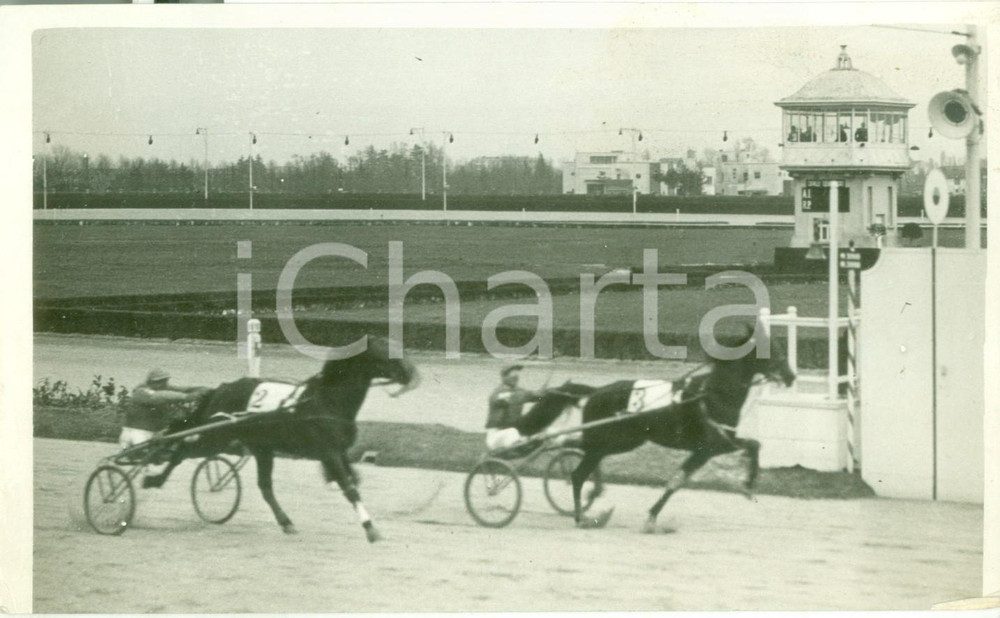 Fotografia d epoca originale 1938 MILANO SAN SIRO L arrivo del Gran Premio d Inverno Fotografia 1