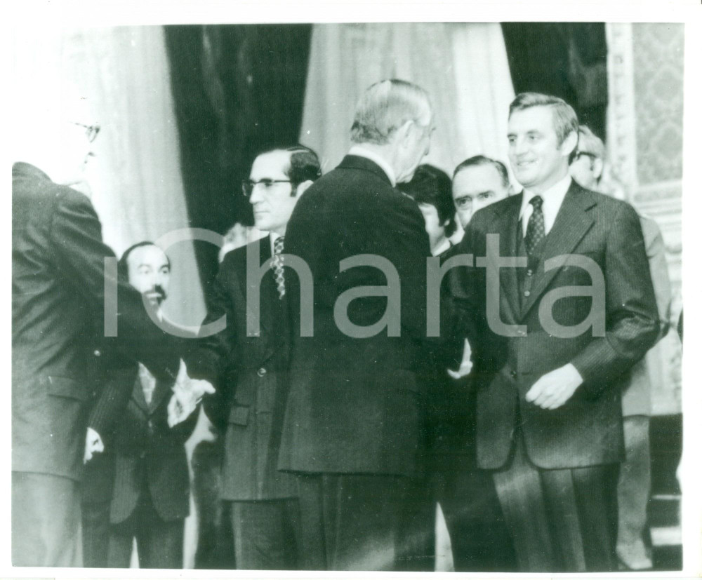 Fotografia d epoca originale 1977 LISBONA Vicepresidente Walter MONDALE Antonio RAMALHO EANES Fotografia 1
