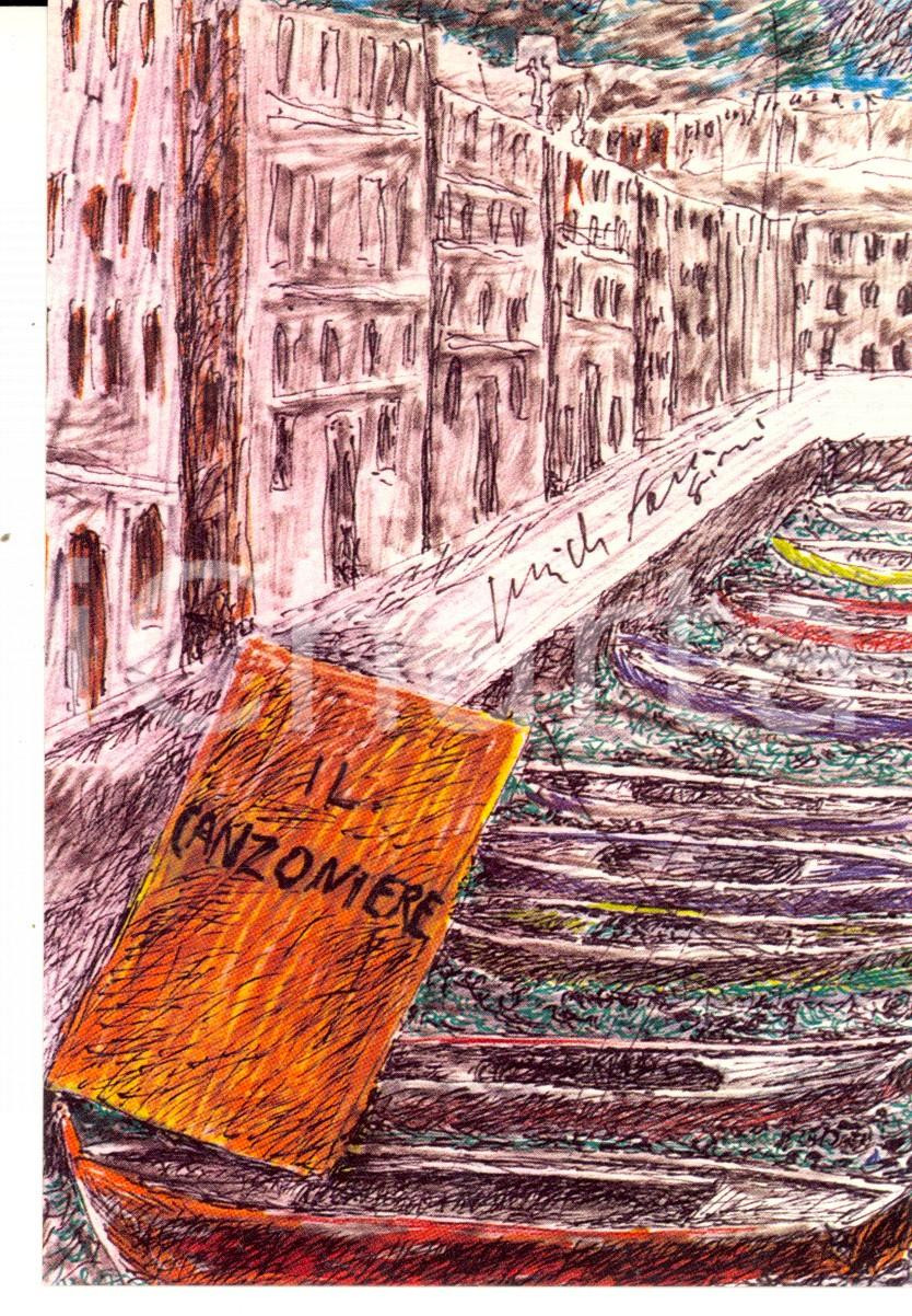 Cartolina originale da collezione 8/1983 Cartolina bozzetto Pericle FAZZINI Umberto Saba Ed. numerata nÂ°0026 1