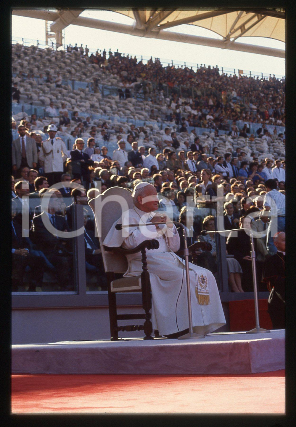 35mm vintage slide* 1990 ROMA GIOVANNI PAOLO II Inaugurazione Stadio Olimpico 7