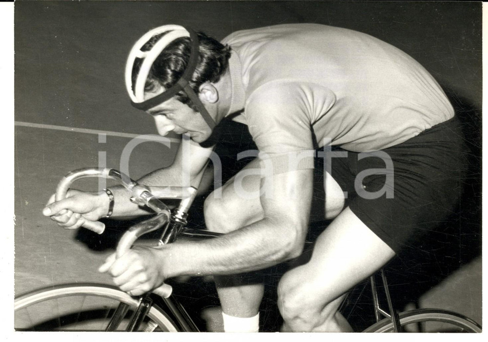 Fotografia d epoca originale 1971 VARESE CICLISMO Mondiali DILETTANTI  Giacomo BAZZAN all inseguimento Foto 1