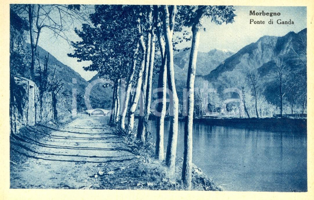 Cartolina originale da collezione 1930 ca MORBEGNO SO Veduta del ponte di GANDA sull ADDA Cartolina FP NV 1