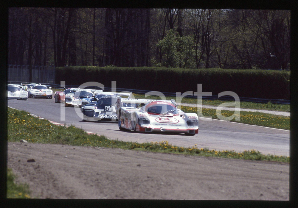 35mm vintage slide* 1986 360 KM MONZA PORSCHE 956 Brun Motorsport durante gara