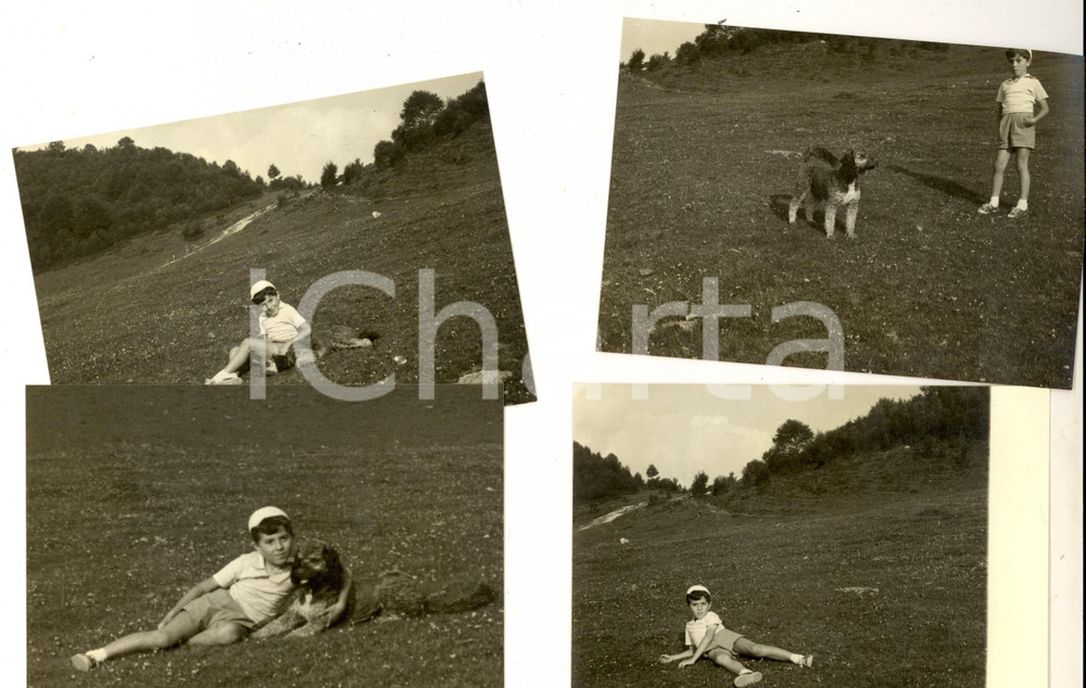 Fotografia d epoca originale 1950 ca ESINO LARIO Scorci di campagna con bambino Lotto 4 foto VINTAGE 15x10 1