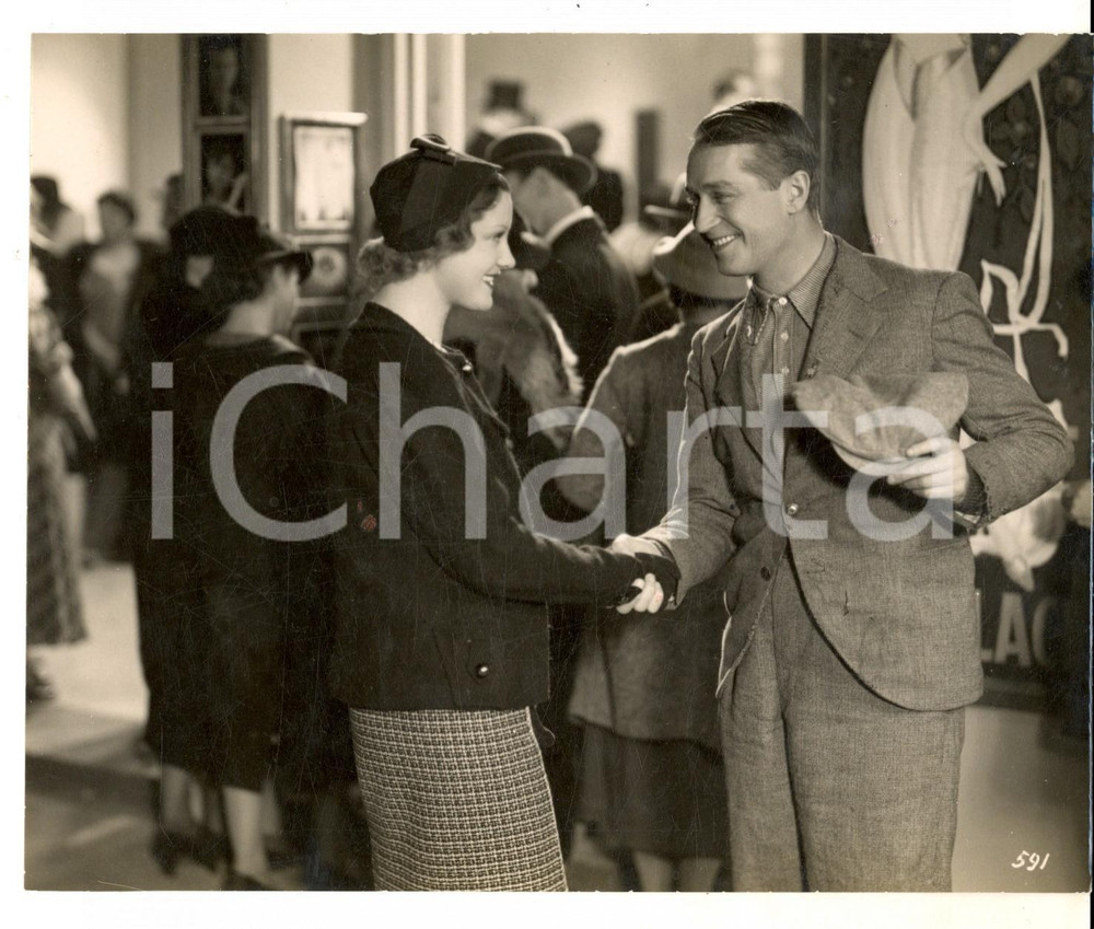 Fotografia d epoca originale 1950 ca CINEMA FRANCE L incontro tra due giovani Foto di scena 18x15 cm 1