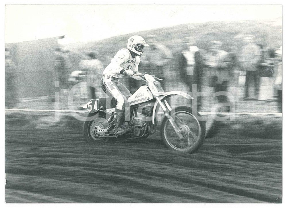 Fotografia d epoca originale 1981 NEMBRO Campionato italiano MOTOCROSS Moto KTM Foto 18x12 cm 1