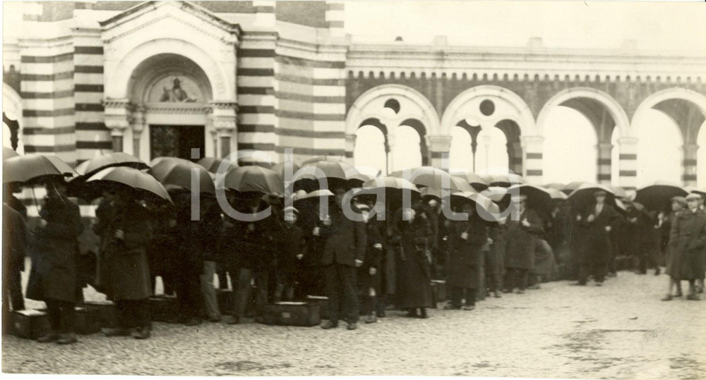 Fotografia d epoca originale 1929 TREVISO Trasporto 1000 Caduti in guerra al tempio votivo MARIA AUSILIATRICE 1