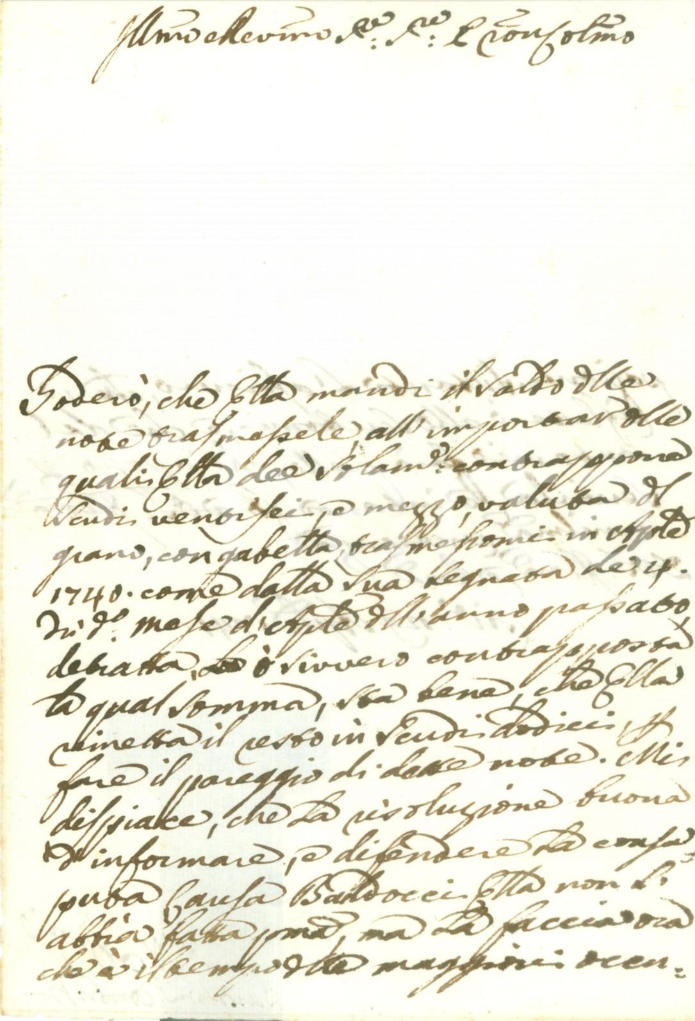 Documento originale, autentico 1741 FIRENZE Bartolomeo OMBROSI sollecita conclusione della causa BANDOCCI 1