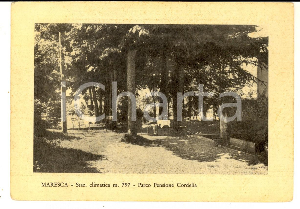 Cartolina originale da collezione 1952 MARESCA / SAN MARCELLO PISTOIESE Parco Pensione CORDELIA *Cartolina FG VG 1