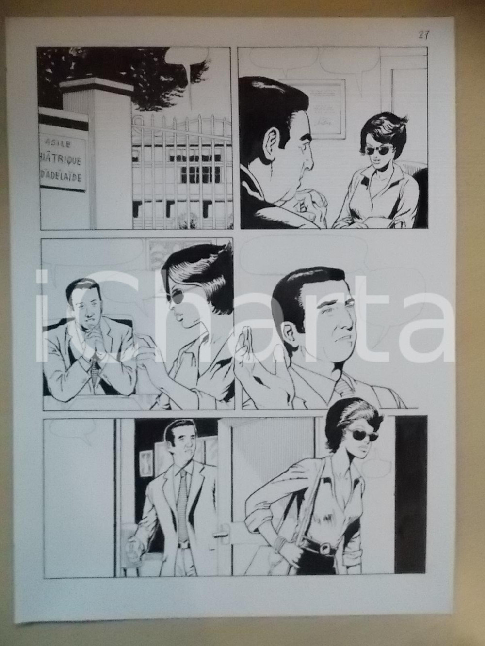 Opera d’arte autentica 2001 L AUTRE Luciano BERNASCONI Colloquio di lavoro Tavola originale LUBE 1