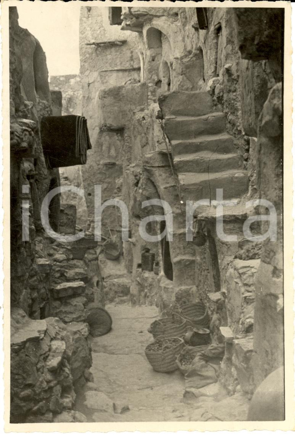 Fotografia d epoca originale 1938 NALUT LIBIA TRIPOLITANIA Interno del Castello Berbero Fotografia 1