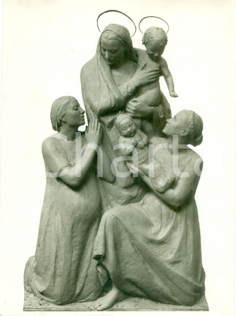 1935 MILANO Gigi SUPINO Madonna Maternità per Ospedale di LECCO Fotografia coeva