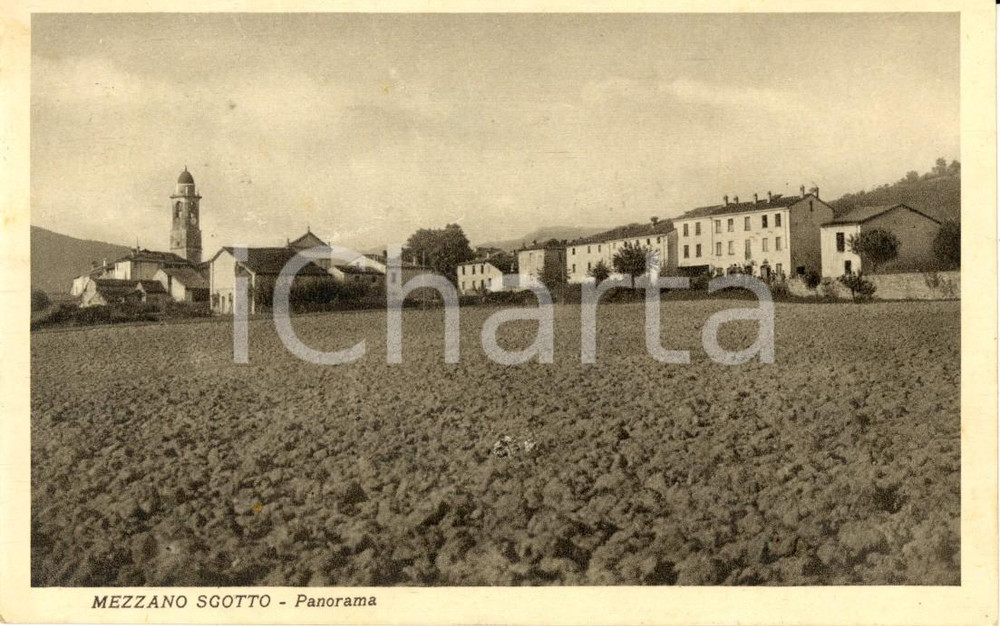 Cartolina originale da collezione 1930 ca BOBBIO (PC) Veduta frazione MEZZANO SCOTTI *Cartolina postale FP NV 1