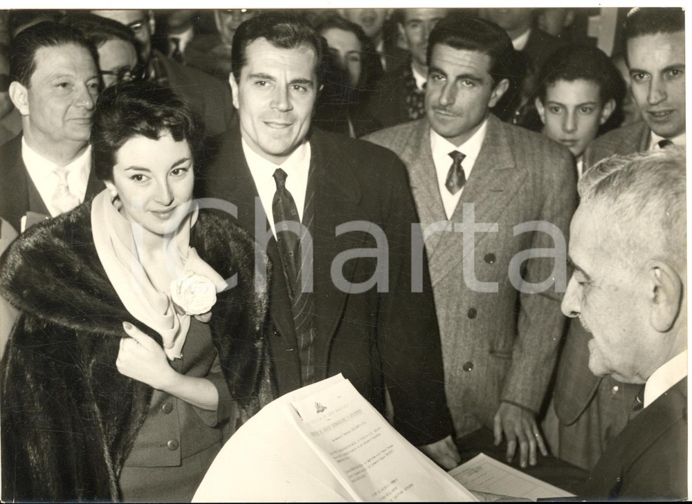 1958 SAN MARINO Nozze Gabriele FERZETTI - Maria Grazia EMINENTE *Foto 18x13 cm