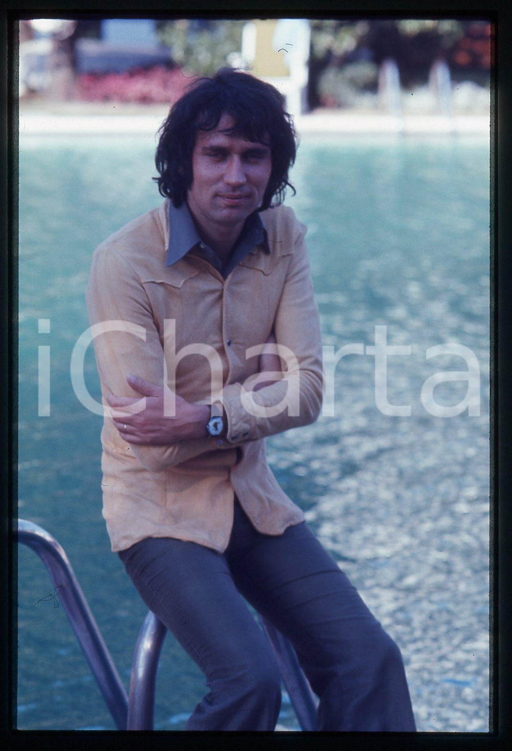 35mm vintage slide* 1975 ca COSTUME Roberto CARLOS BRAGA Ritratto del cantante 8
