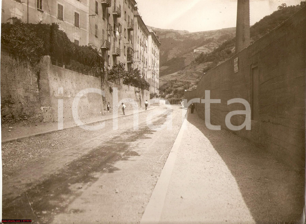 Fotografia d epoca originale 1931 RIVAROLO GE Copertura del Rio MALTEMPO a BERSAGLIO Fotografia 1