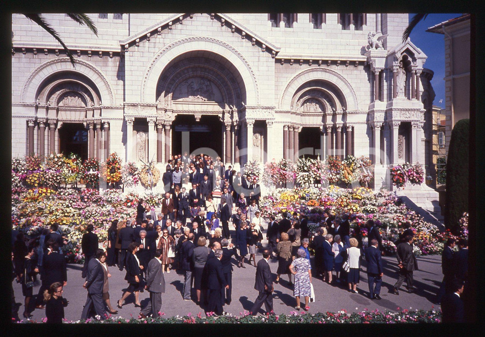 Fotografia d epoca originale 35mm vintage slide 1990 PRINCIPATO DI MONACO Funerali di Stefano CASIRAGHI 13 1