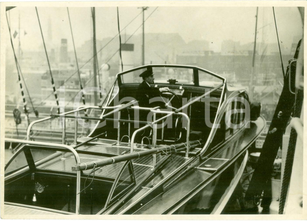 Fotografia d epoca originale 1939 GENOVA Il nuovo motoscafo di UMBERTO II Fotografia 1