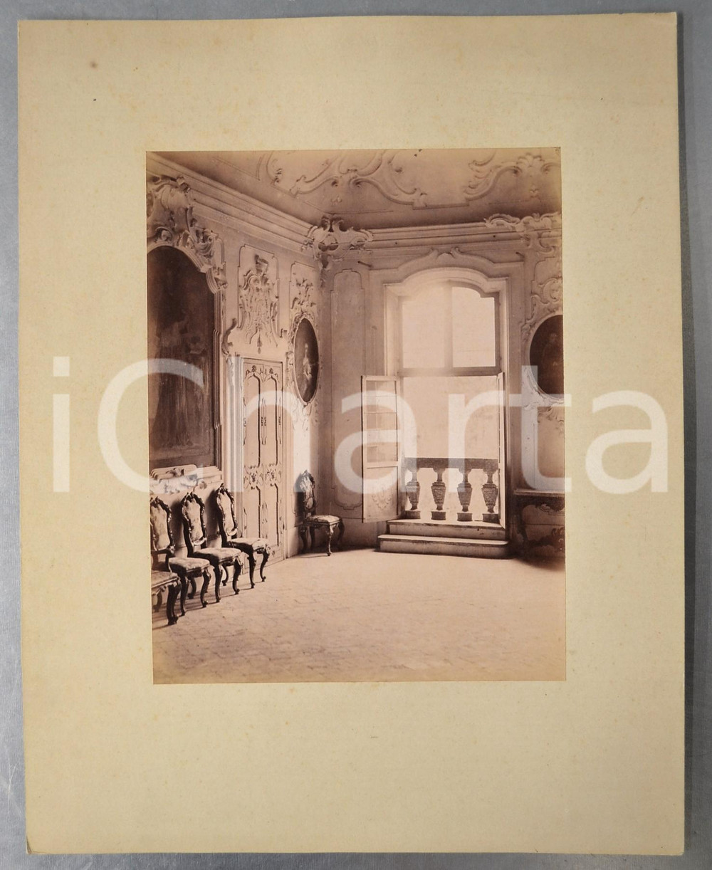 1900 ca SELBAGNONE Villa PAOLUCCI MERLINI - Salone (2) Foto GUGLIELMI 32x40 RARA Fotografia d'epoca, montata su cartoncino.FOTOGRAFO: A. Guglielmi - RavennaFORMATO: 32x40 cmCONDIZIONI: G     originale e autentica 1