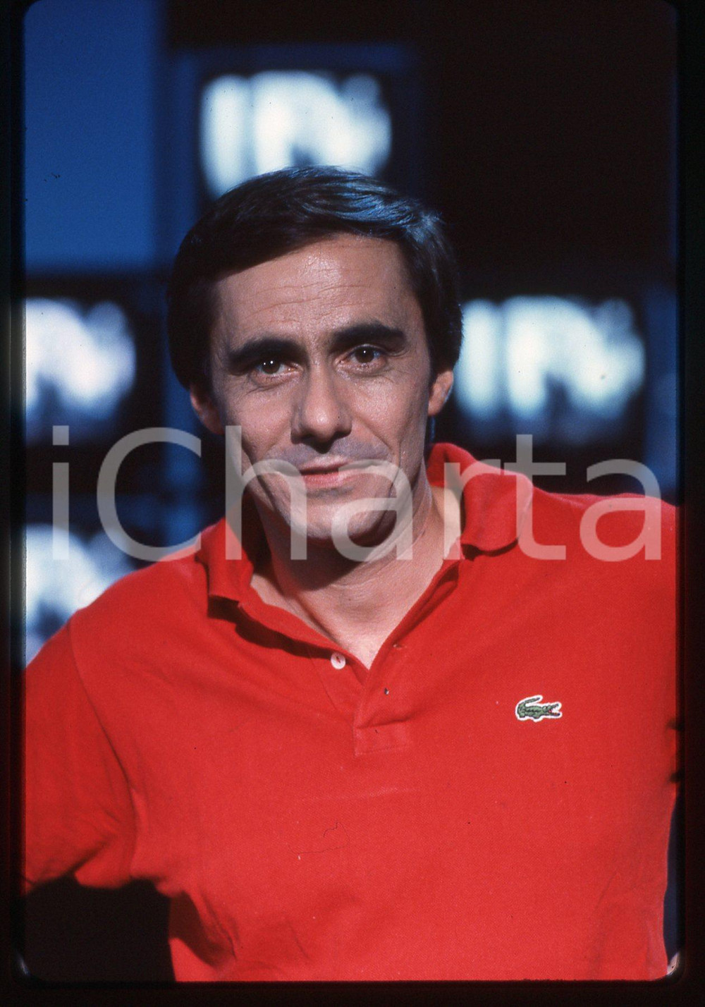 35mm vintage slide* 1985 ca COSTUME Roberto VECCHIONI Ritratto del cantante