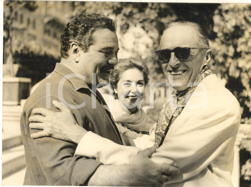 1957 VENEZIA Mostra del Cinema - Folco LULLI Lea PADOVANI René CLAIR ^Foto