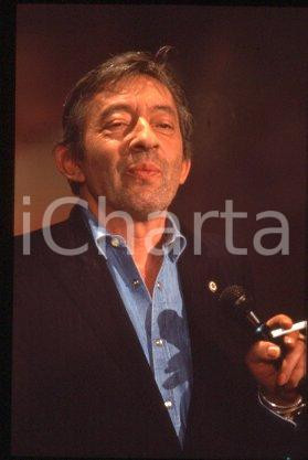 Fotografia d epoca originale 35mm vintage slide 1990 ca MUSIC Portrait of French musician Serge GAINSBOURG 1 1