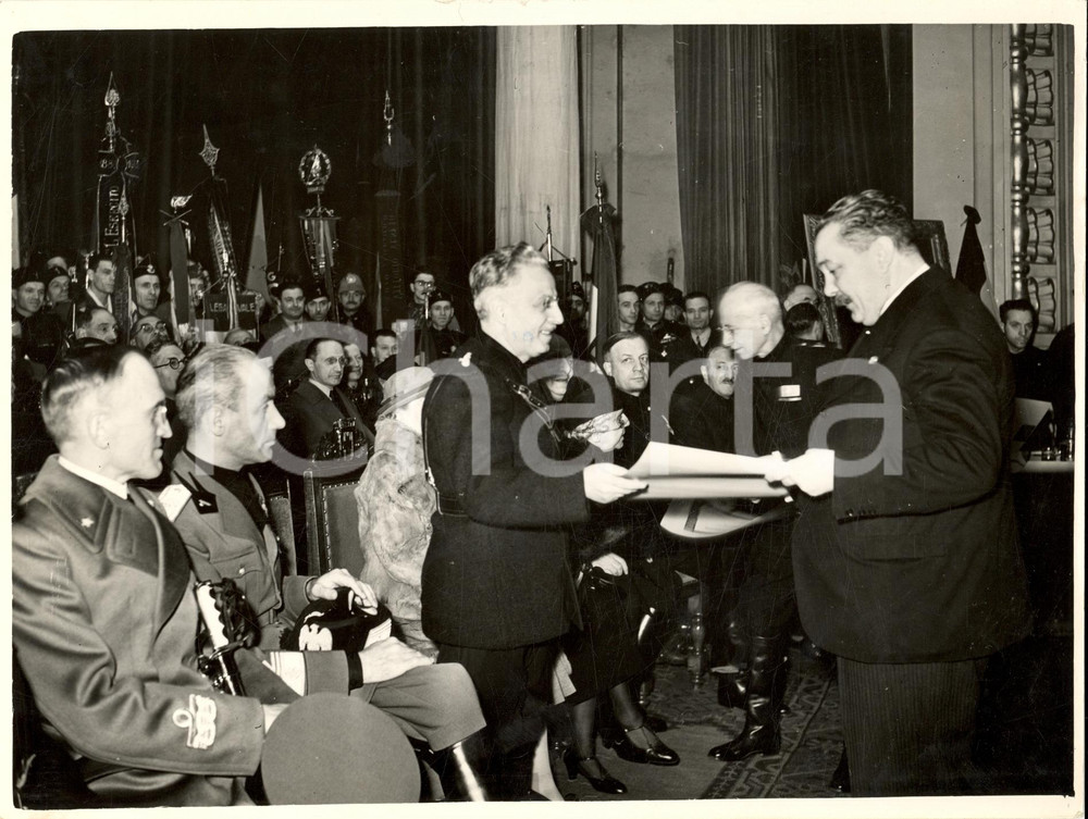 Fotografia d epoca originale 1937 MILANO Adunata SocietÃ  DANTE ALIGHIERI al Teatro ODEON Premiazione Foto 1