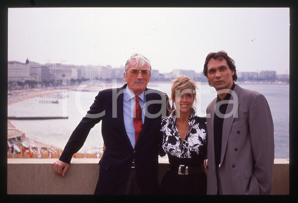 35mm vintage slide* 1989 FESTIVAL CANNES - Jane FONDA Gregory PECK Jimmy SMITS 2