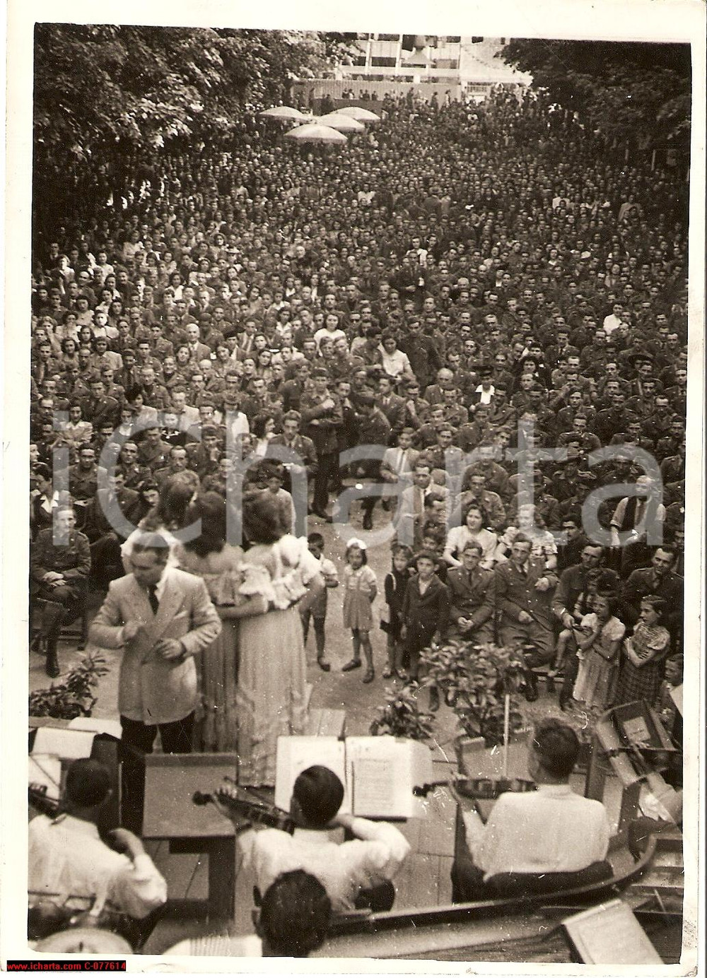 Fotografia d epoca originale 1940 MILANO Inaugurazione VILLAGGIO DEL SOLDATO foto 1