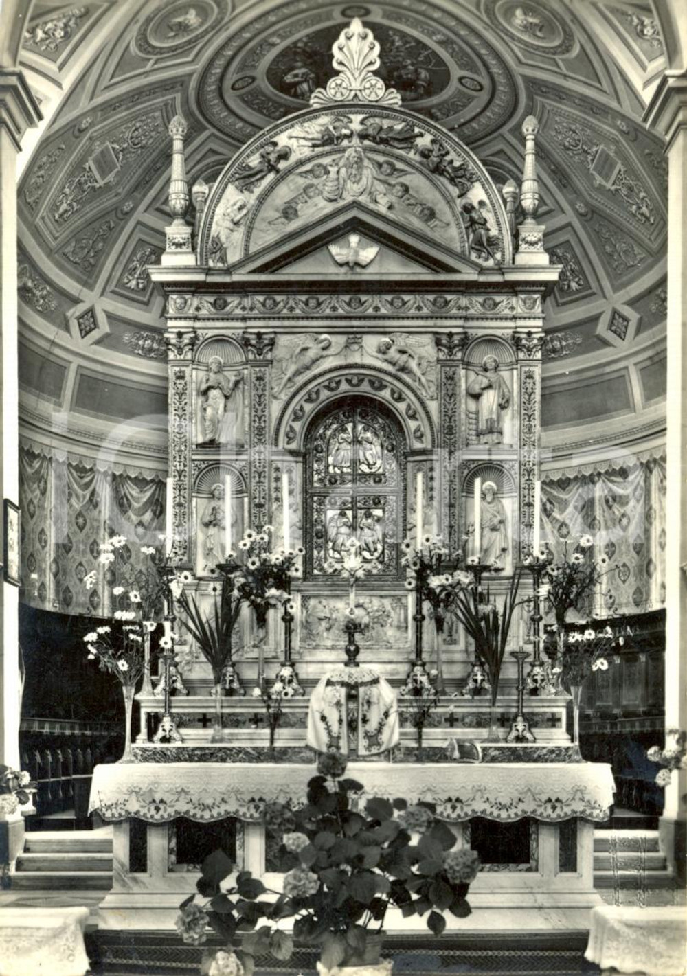 Cartolina originale da collezione 1956 LA QUERCIA (VT) Interno SANTUARIO MADONNA DELLA QUERCIA *Cartolina FG VG 1