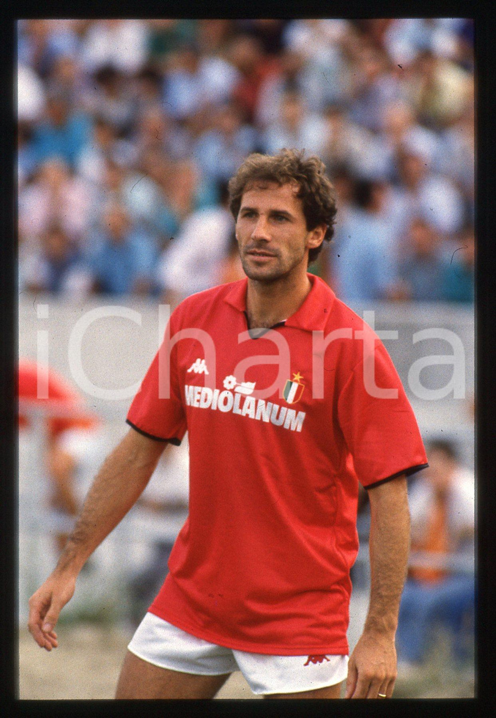 35mm vintage slide* 1988 A.C. MILAN Franco BARESI durante l'allenamento