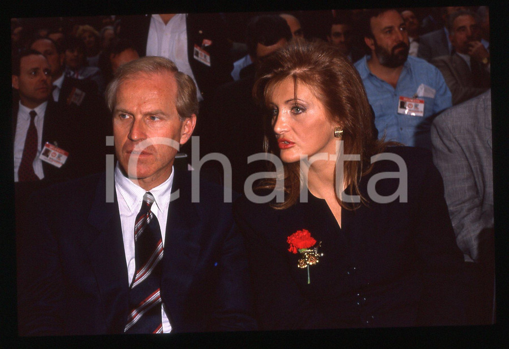 35mm vintage slide* 1989 MILANO Nicola e Maria Luisa TRUSSARDI PSI