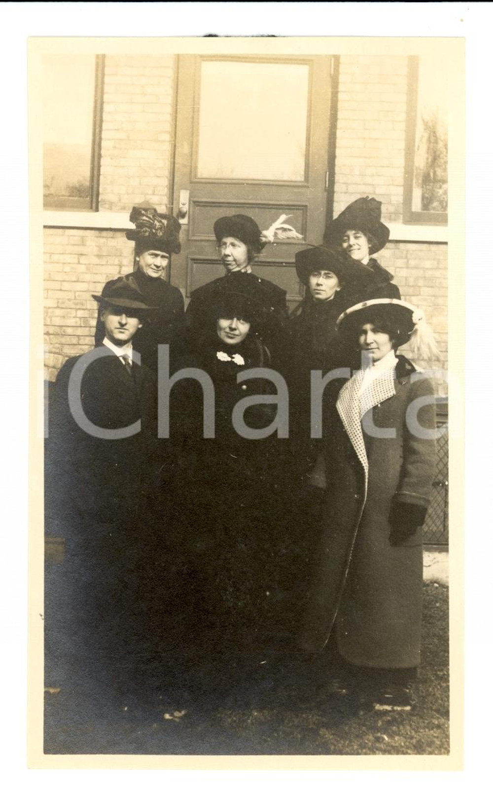 Fotografia d epoca originale 1913 ADAMS MA USA High School teachers Photo 1