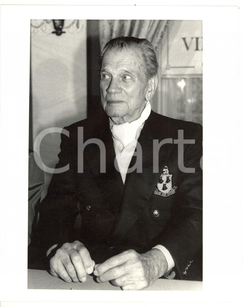 1988 CERNOBBIO Villa d'Este - Ritratto di Joseph COTTEN durante conferenza *Foto
