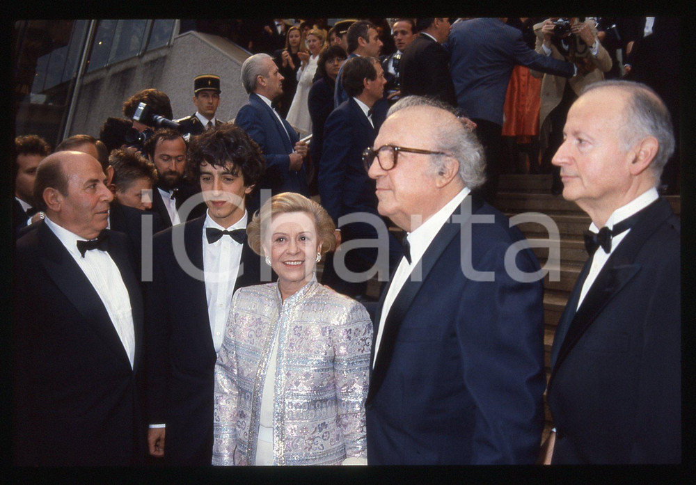 Fotografia d epoca originale 35mm vintage slide 1987 CANNES Federico FELLINI Sergio RUBINI  Ritratto 4 1