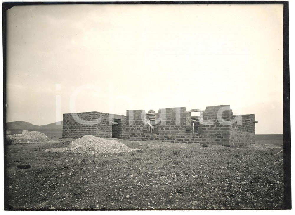 Fotografia d'epoca originale 1940 SIRACUSA Costruzione casa colonica dopo BONIFICA - Foto (1) 1