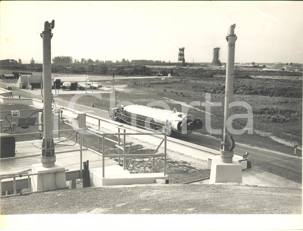 1961 CAPE CANAVERAL Preparativi per lancio missile ATLAS-AGENA *Foto 24x18 cm