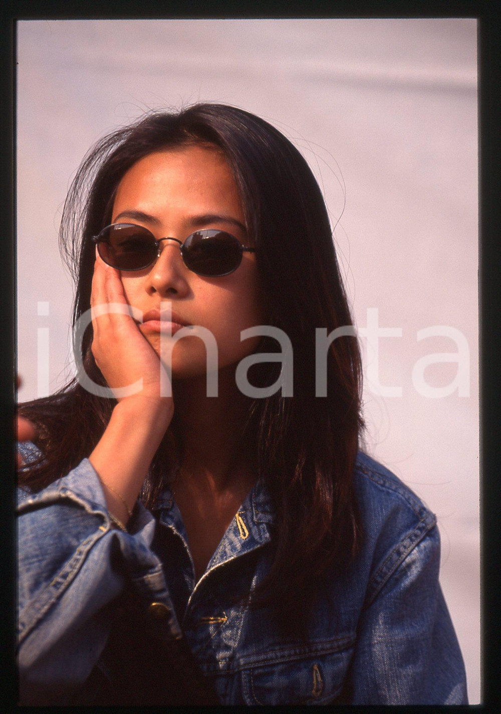 Fotografia d epoca originale 35mm vintage slide 1995 GP SAN MARINO Kumiko GOTO actress Ritratto 22 1