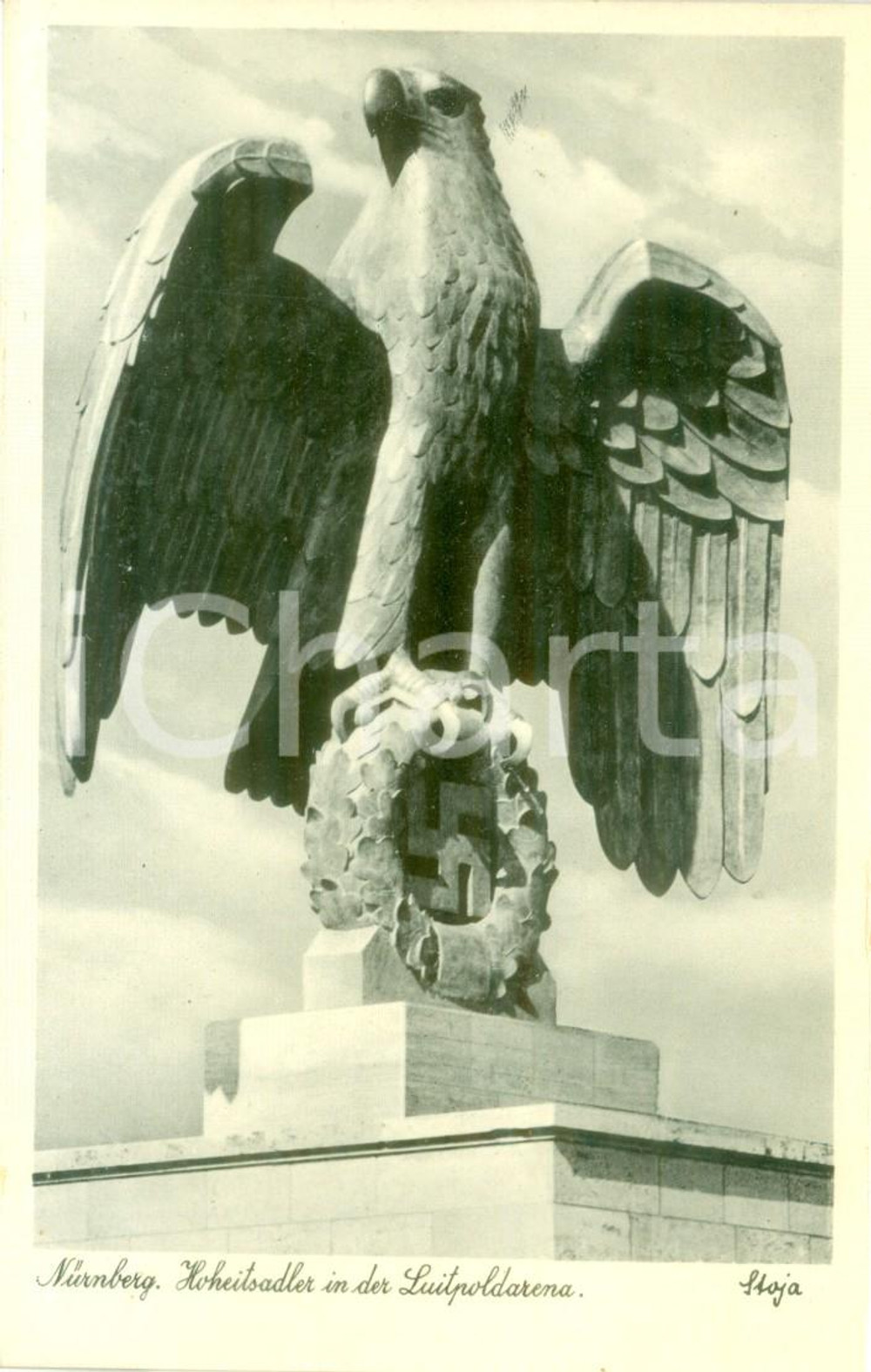 Cartolina originale da collezione 1938 NURNBERG (DE) La Hoheitsadler nella LUITPOLDARENA *Cartolina FP NV 1