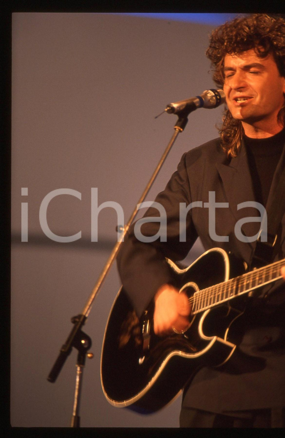 35mm vintage slide* 1990 ca ITALIA Antonio VALENTINI Ritratto del cantante (2)