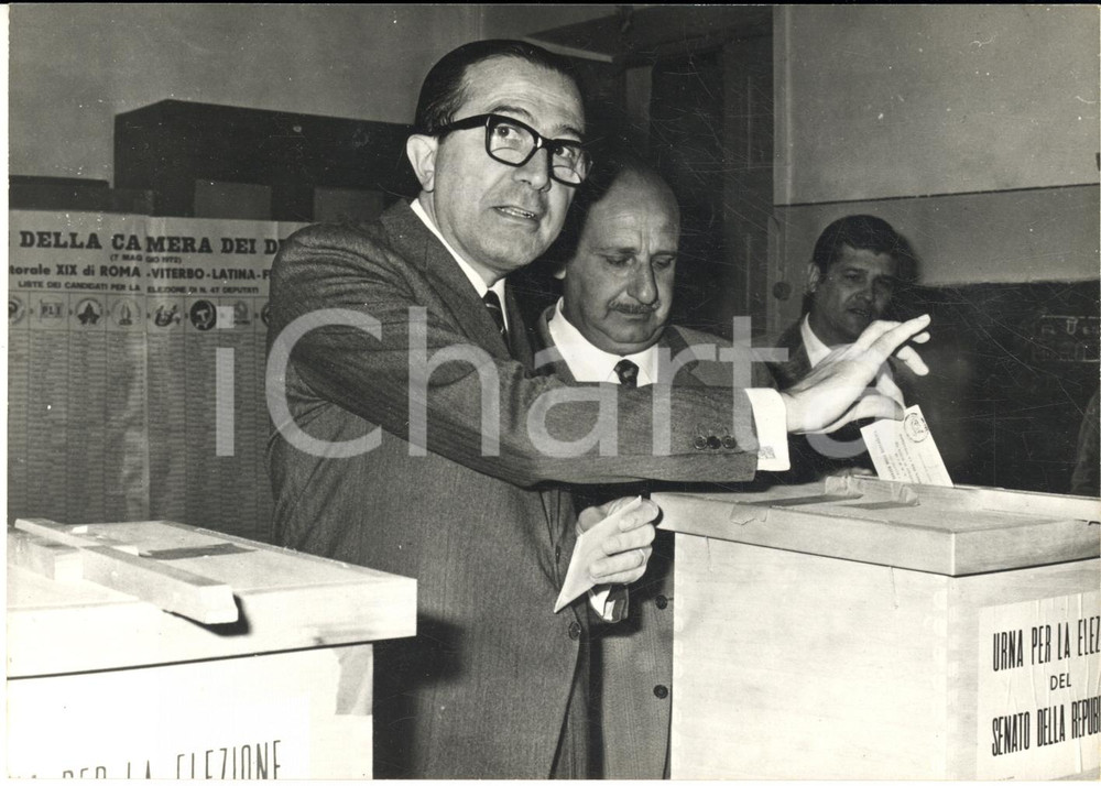 1972 ROMA Elezioni politiche - On. Giulio ANDREOTTI alle urne *Foto 18x13 cm