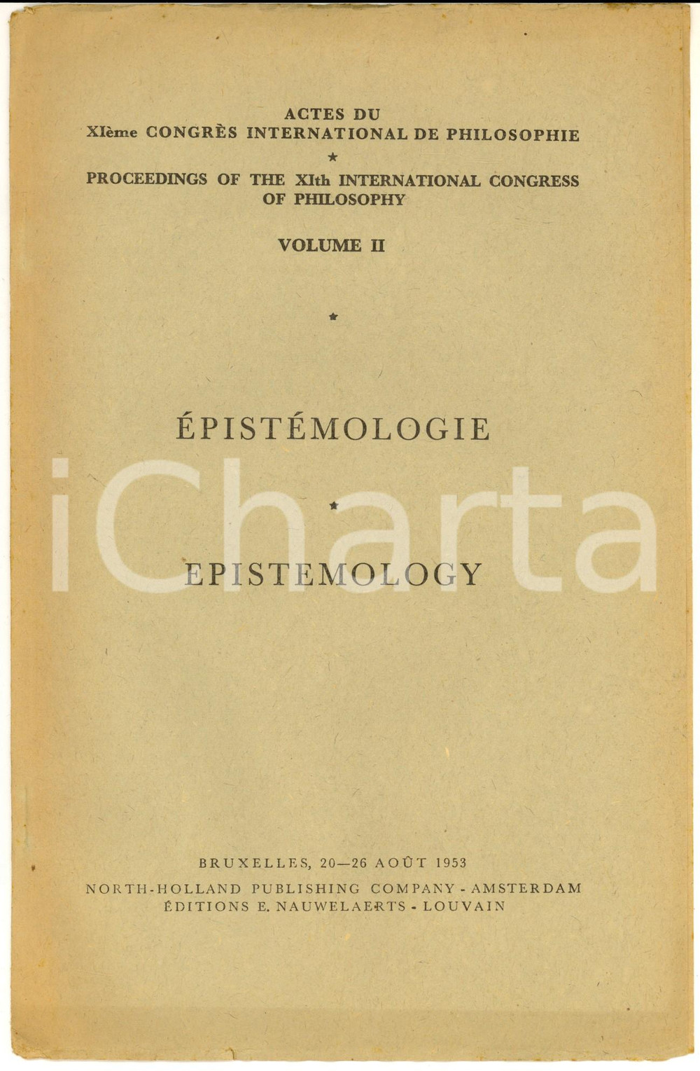 Libro, pubblicazione d epoca 1953 Cleto CARBONARA Interpretazione realistica della sintesi a priori 1