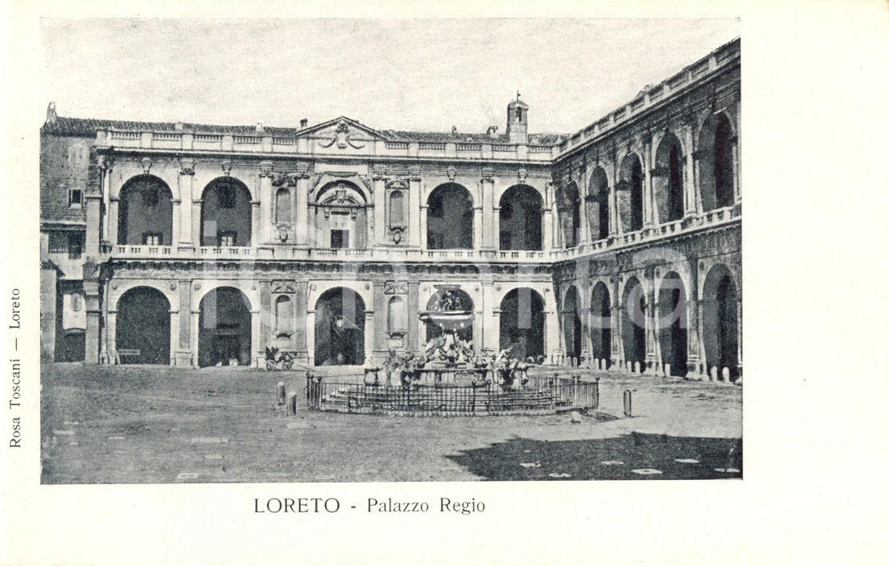 Cartolina originale da collezione 1900 ca LORETO (AN) Veduta del Palazzo Regio *Cartolina postale FP NV 1