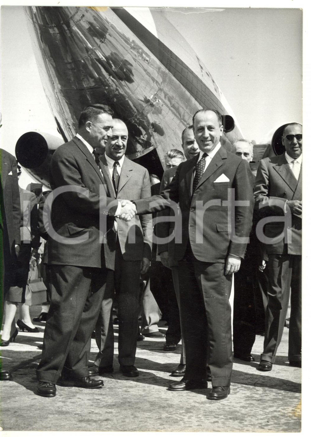 1957 ROMA CIAMPINO Presentazione bimotore CARAVELLE - Giuseppe CARON *Foto 13x18
