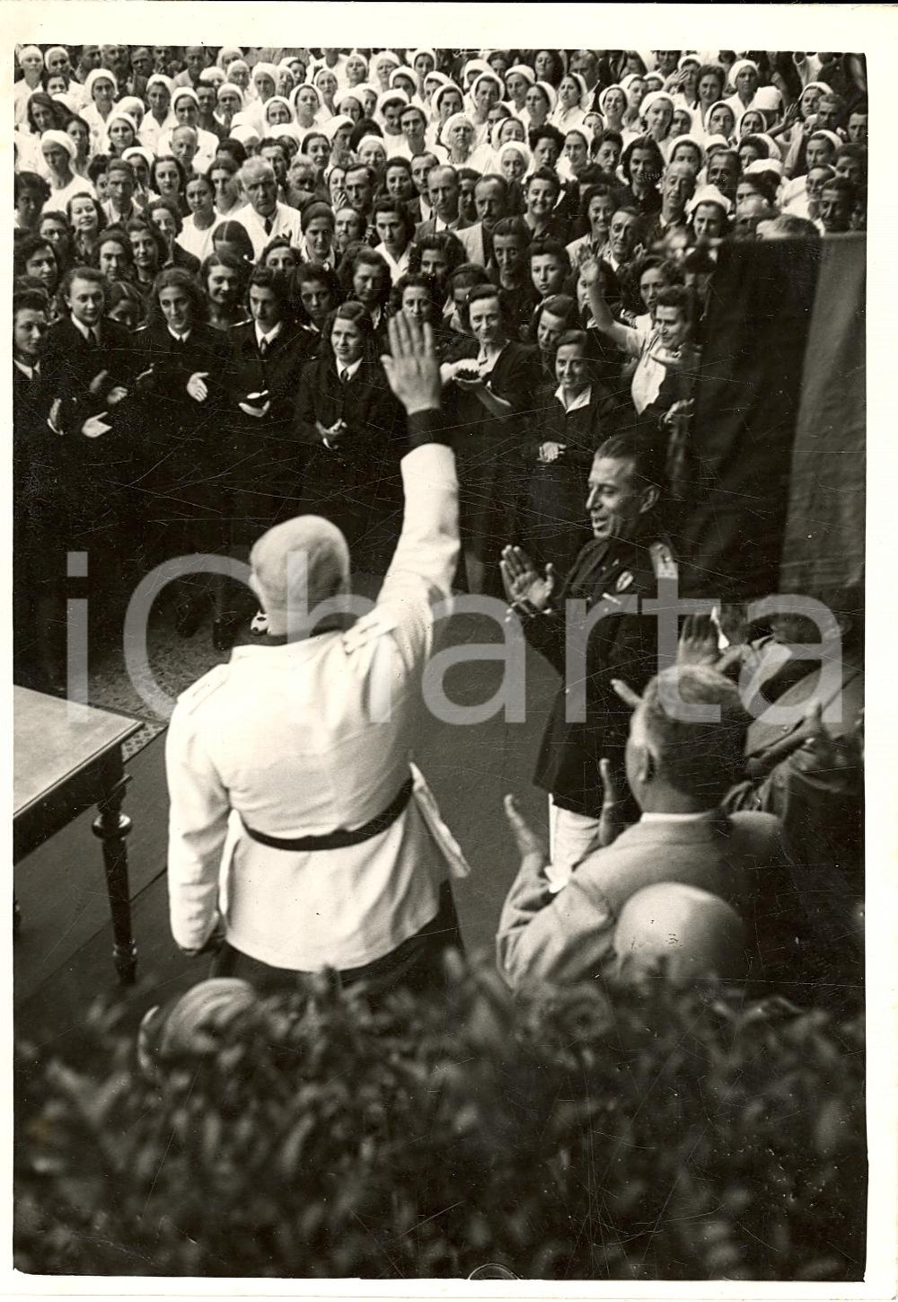 Fotografia d'epoca originale 1942 MILANO Federale Andrea IPPOLITO agli stabilimenti CARLO ERBA - Foto 18x13 1