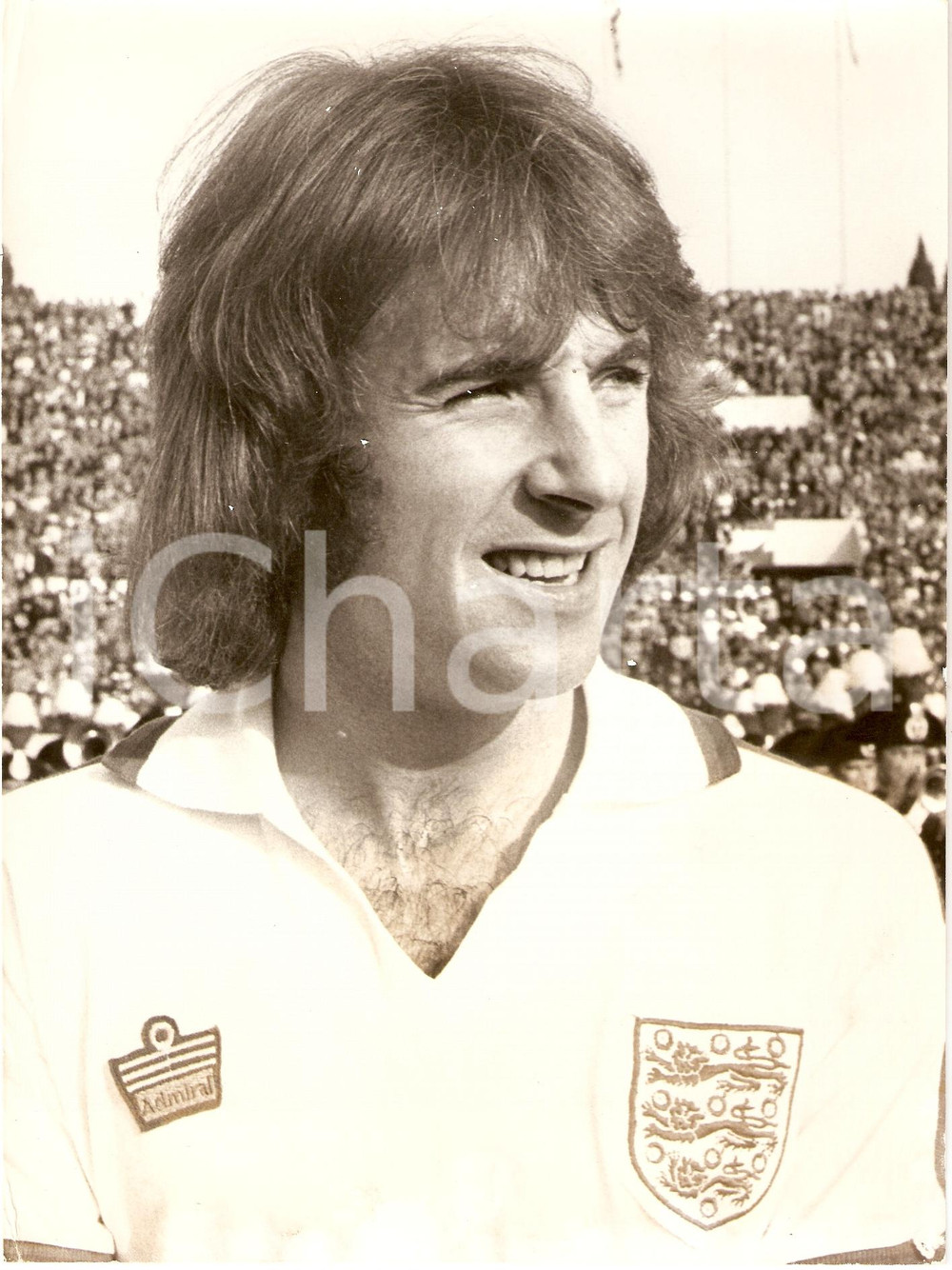 Fotografia d epoca originale 1974 INGHILTERRA Calcio MONDIALI Stan BOWLES Ritratto Calciatore Fotografia 1
