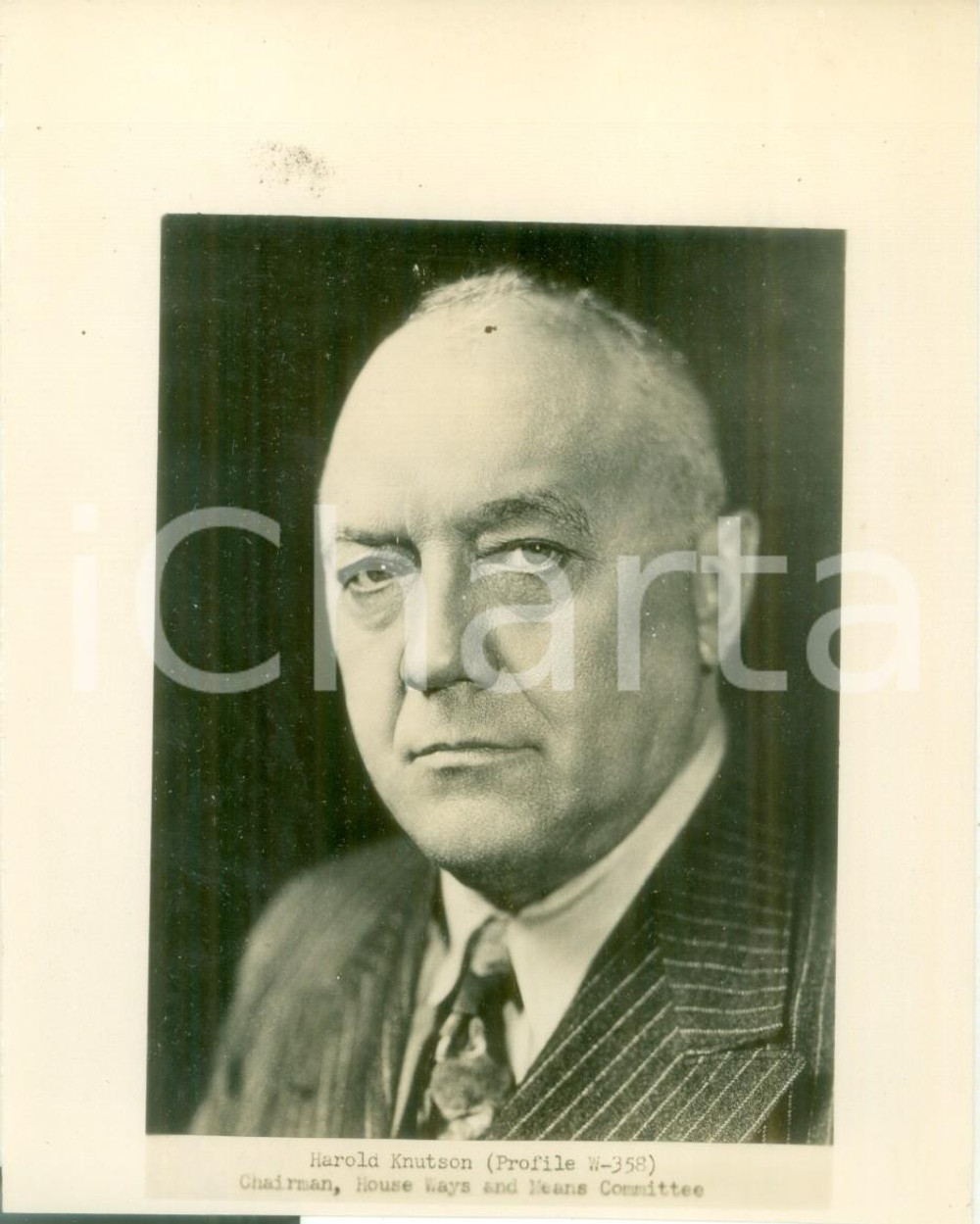 Fotografia d epoca originale 1950 ca USA Harold KNUTSON House Ways and Means Committee Fotografia 1