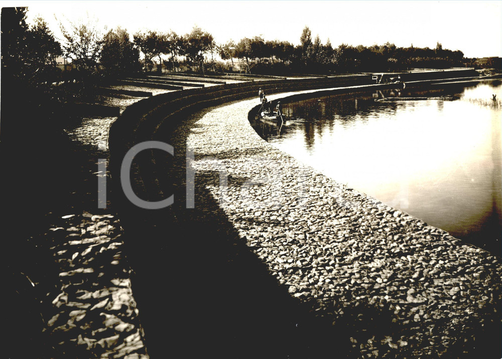 Fotografia d'epoca originale 1929 LUCCA Sistemazione del fiume FOGLIA Foto ANIMATA 1