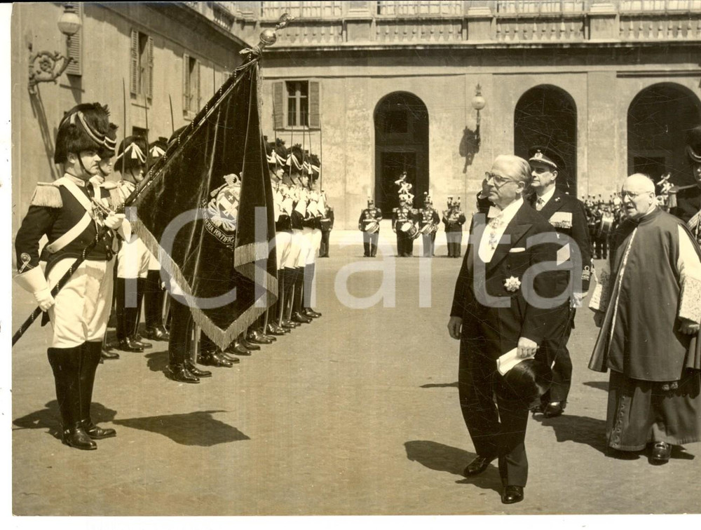 Fotografia d epoca originale 1959 ROMA Giovanni GRONCHI si reca in udienza da papa Giovanni XXIII Foto 18x13 1