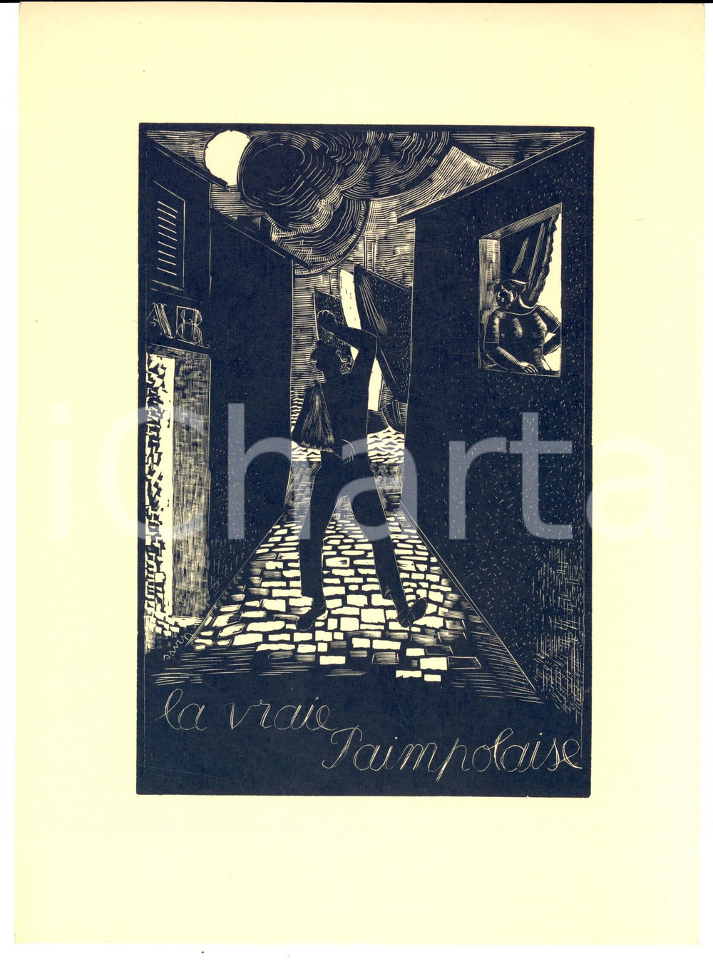 Stampa, bozzetto originale 1960 ca La vraie paimpolaise Stampa ill. Maurice SAVIN 20 x 28 cm 1